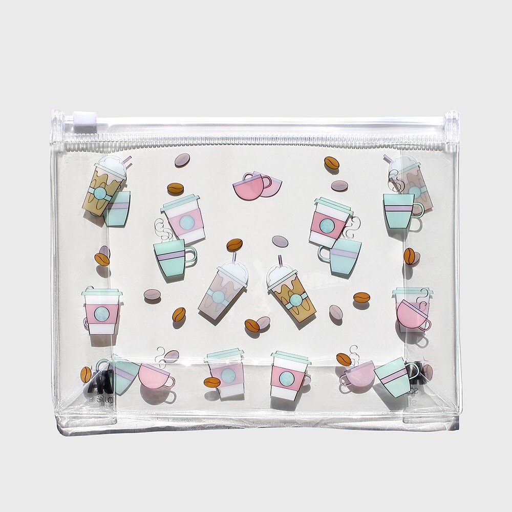 AOA clear MakeUp pouch in Coffee ☕️